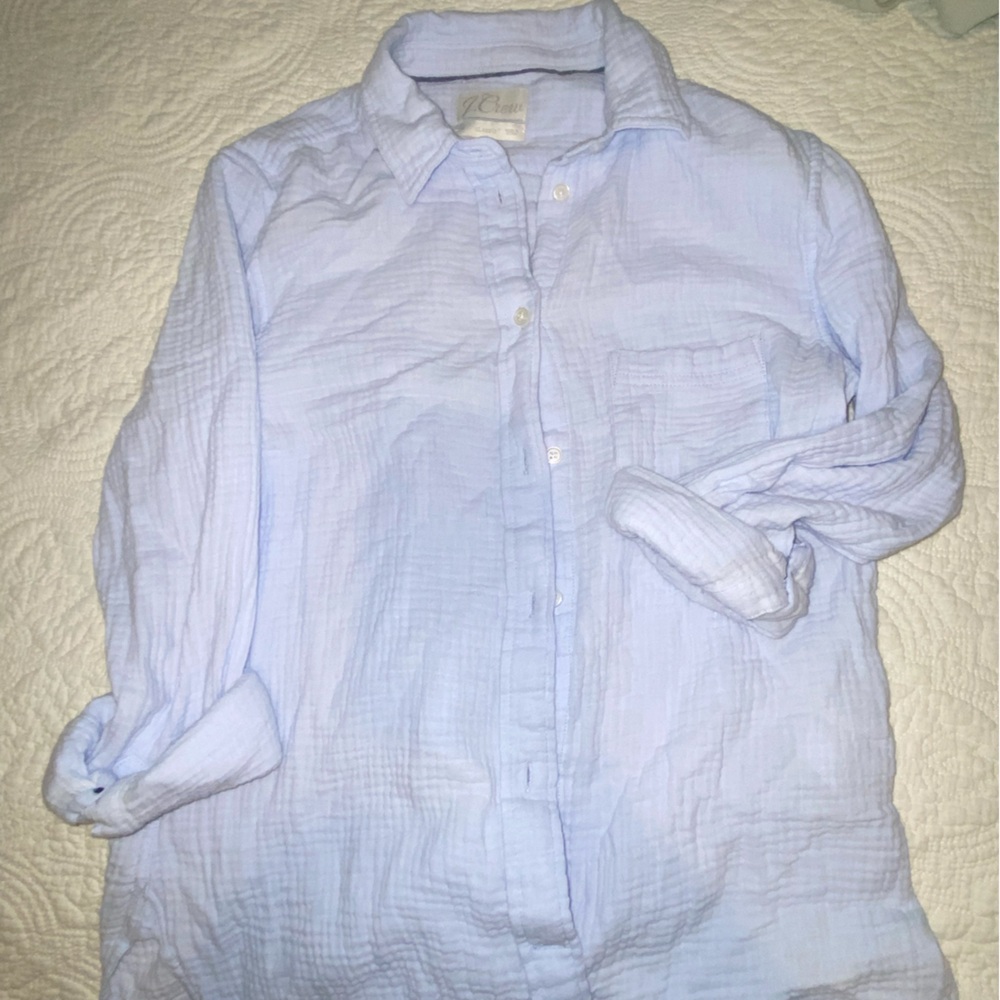 JCrew gauze womens button down! Super light and airy for summer!